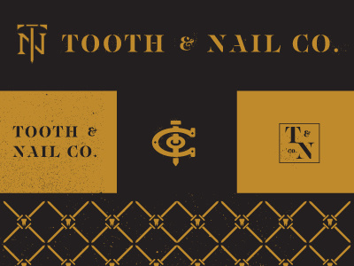 Tooth & Nail Co. Brand System brand co logo monogram nail pattern tooth tooth and nail