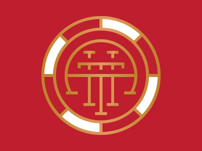 ATH Monogram badge brand crest gold logo mark monogram red type typography