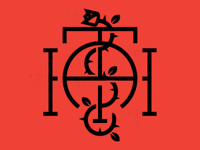 ATH Logo Pt. 2 badge brand crest flowe gold logo mark monogram rose thorns type typography