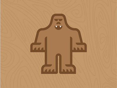 Bigfoot Logo Concept bigfoot brand branding brown logo mark.icon sasquatch
