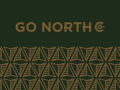 Go North Co branding compass gold logo mark north pattern