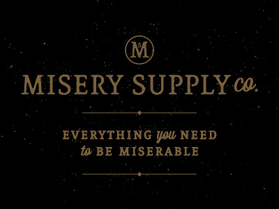 Misery Supply Co. brand branding icon logo mark miserable misery suppy typography