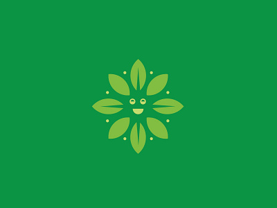 Organic Plants Logo brand branding happy icon leaf logo logos nautral organic plant plants smile