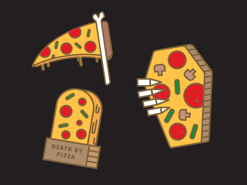 Death by Pizza Pin Ideas pizza death death by pizza headstone grave scythe coffin death pizza icon logo