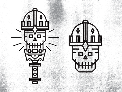 Totems eye icon icons skeleton skull skulls staff stone torch totem totems