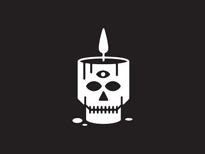 Night Candle candle candles eye eyes icon illustration logo skull skulls wax