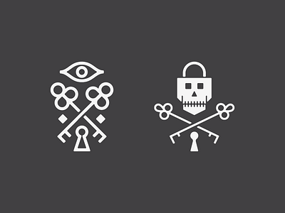 Under Lock & Key Pt. 2 badge eye eyes icon icons key keys lock locks logo skull skulls
