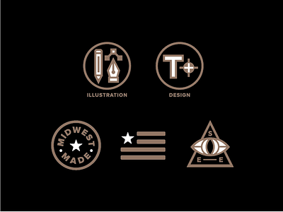 Personal Brand Update Pt. 2 brand branding design flag gold icon icons illustration midwest see star