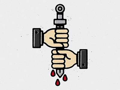 Blood Pact blood deal hand hands icon logo pact promise sword