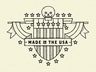 Made in the USA Stamp america badge icon icons logo skull usa