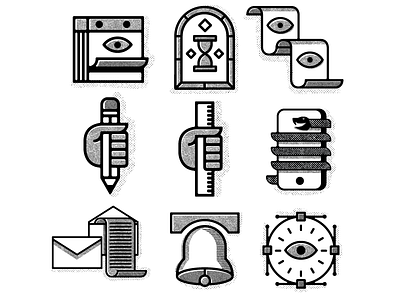 Student Presentation Icons craft email eye hand icon icons pencil pictogram presentation snake time