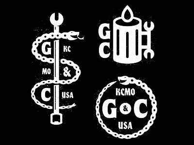 Beer & Bikes beer bikes branding c chain g gc icons logo mug snakes wrench