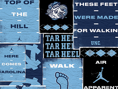 NC Gameday Posters football gamed heels mural nc north carolina posters tar heels