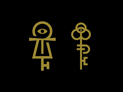 Key Exploration ankh brand branding eye icon key keys logo logos