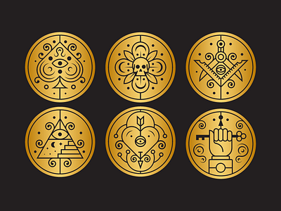 Mystic Icon/Coin Explorations brand branding coins icon icons logo medals mystic secret secret society