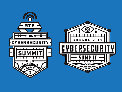 Cyber Badges PT. 2 badges brand cyber cybersecurity logo logos mark summit