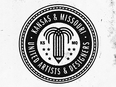 KCMO Artists/Designers Union badge badges icon kansas kcmo logo missouri union unions