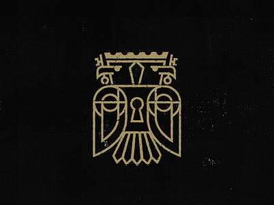 Two Kings Are Better Than One bird brand branding crown eagle icon key lock logo seal secret secret society
