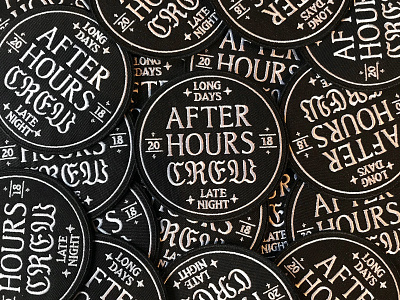 After Hours Patch badge emblem patch patches seal type typography