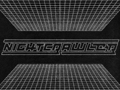 Nightcrawler Type Exploration brand future halftone logo logos nightcrawler retro type typography wordmark