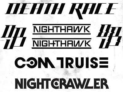 Custom Type Explorations brand branding com truise custom type custom typography design night crawler nighthawk type typography