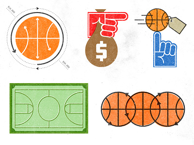 Basketball Money Icons