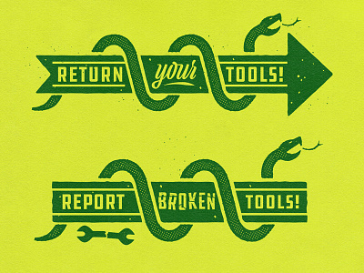 Scary Tool Signage arrow badge brand branding icon icons mark sign snake snakes tool tools