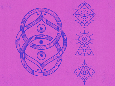 Alien Symbols alien badge design eye icon icons illustration logo symbols