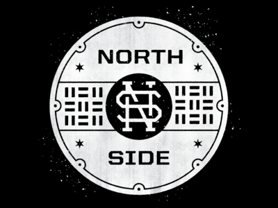 Northside Manhole Cover badge brand branding icon illustration industrial logo monogram north northside ns seal
