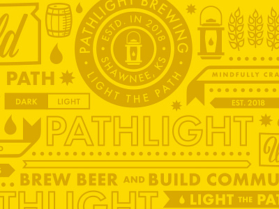 Pathlight Pattern beer brand branding brewery brewery logo icon icons lantern logo pathlight