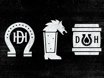 Dark Horse Tavern Pt. 2 badge bar brand branding horse horseshoe icon icons logo mark monogram tavern