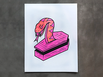 Coffin Snake Risograph