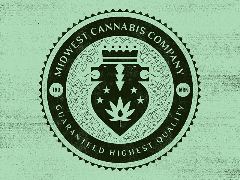 MCC Badge official leaf crown illustration seals seal cannabis logo cannabis badge logo badge mark icons branding brand logo icon