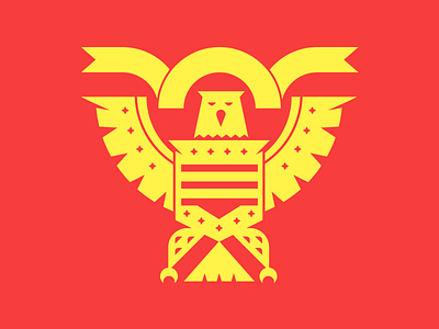 A Bird Is the Word badge bird brand branding eagle icon icons illustration logo logos shield shield logo stars