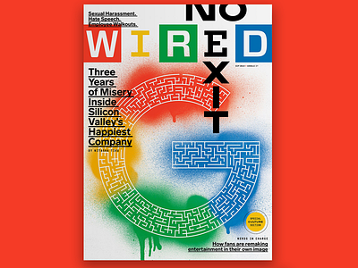 Wired Magazine Google Cover and Interior Art