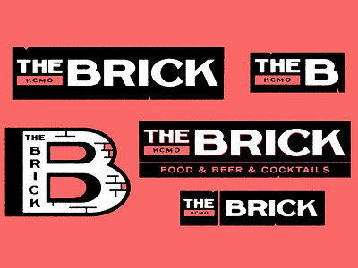 The Brick badge bar brand branding brick dive bar icon icons illustration kc logo mark the brick