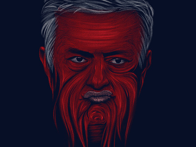 Sackjose anatomy artwork brush drawing football illustration mourinho negative space photoshop portrait sport