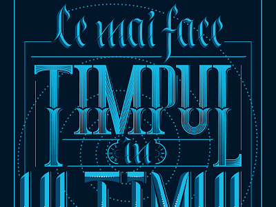 Ultimul Timp artwork book cover calligraphy design drawing illustration lettering poster romanian time typeface typography vector