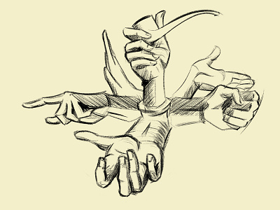 Handz anatomy artwork design drawing illustration pencil study traditional