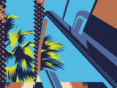 Ascension2 artwork barcelona city design drawing escalator illustration landscape palmtree poster subway urban vector wallpaper