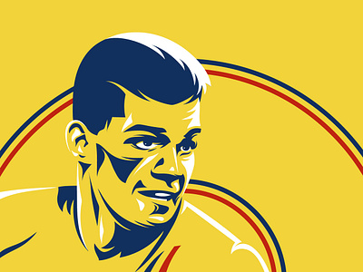 Ianis Hagi anatomy artwork design drawing football illustration portrait poster sport vector