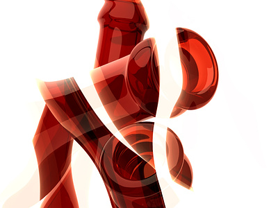 Red Glass 3d 3dart artwork cinema4d design illustration poster render transparency