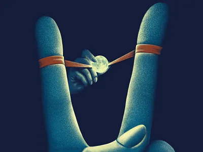 Moonshot artwork conceptual dark drawing editorial illustration feminine fingers hand hyperrealism illustration light lighting moon moonlight negative space night photoshop poster slingshot