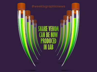 Snake Venom artwork editorial editorial design editorial illustration glass good news gradient illustration instagram liquid medicine news science snake typography vector venom