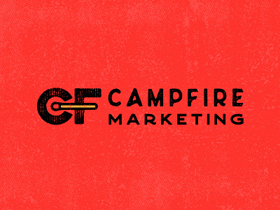 Campfire Marketing camp campfire cf fire logo marketing match matchstick wood