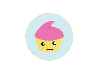 Ugly Cakes sticker bakery branding cake cakes crying cupcake cute dessert identity sticker ugly