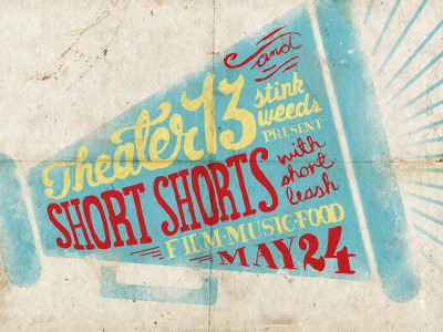 Short Shorts Poster even film hand drawn movies poster theater typography