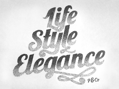 Life, Style, Elegance • Stippling design hand drawn hand made lobster pandco stipple stippling type typography