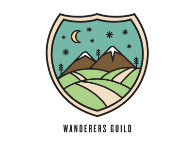 Wanderers Guild aventure badge design film fun guild logo travel wander
