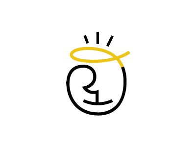 My Secular Saint logo option branding christian design halo ichthys line art line drawing logo religious saint